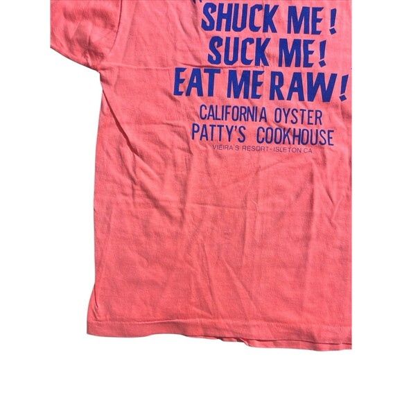 Vtg 90s Oyster Bay Bar Shuck Suck Eat Me Raw Shirt Thrashed Faded Sz XL - Picture 6 of 14